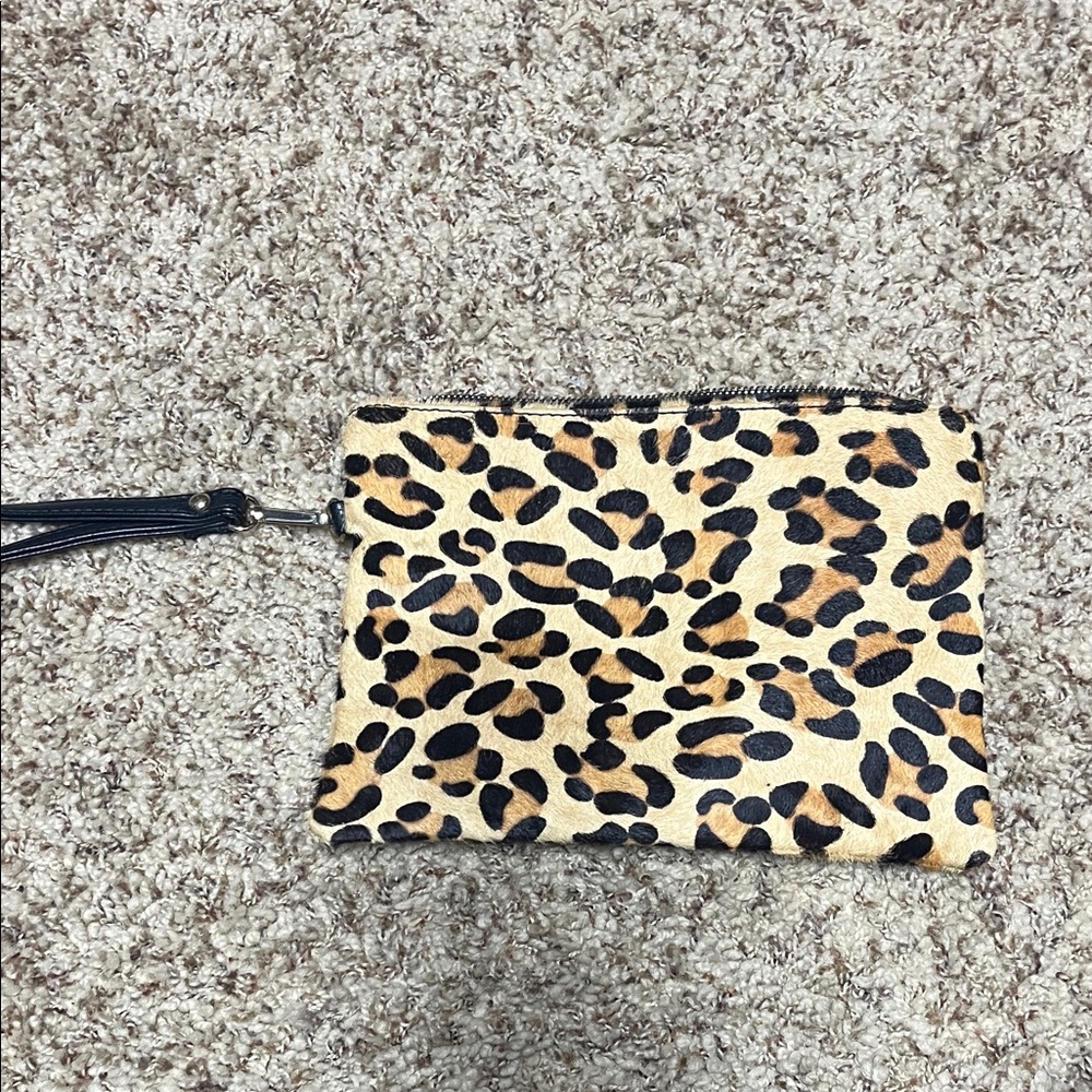 Street Level Animal Print Wristlet Clutch